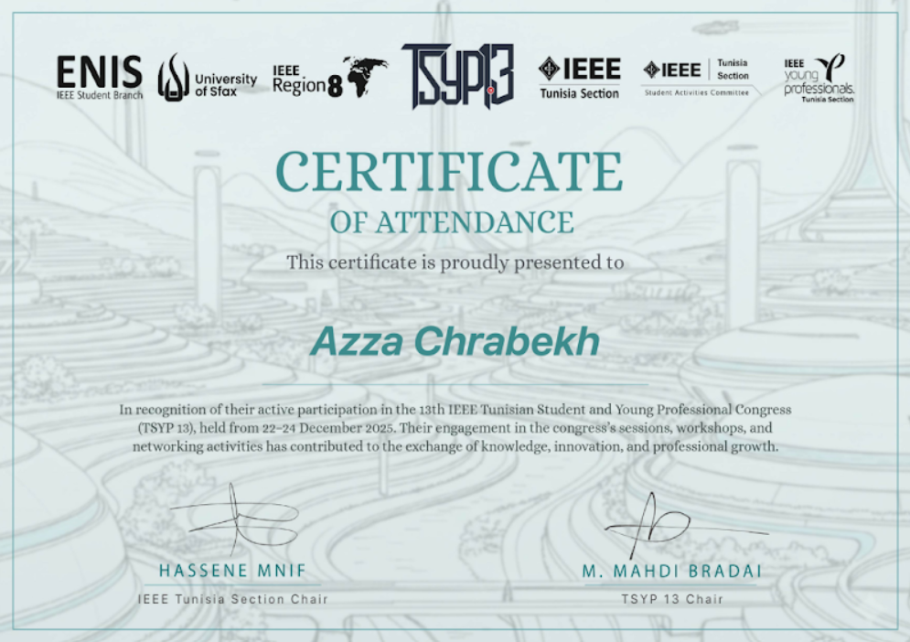 TSYP certificate