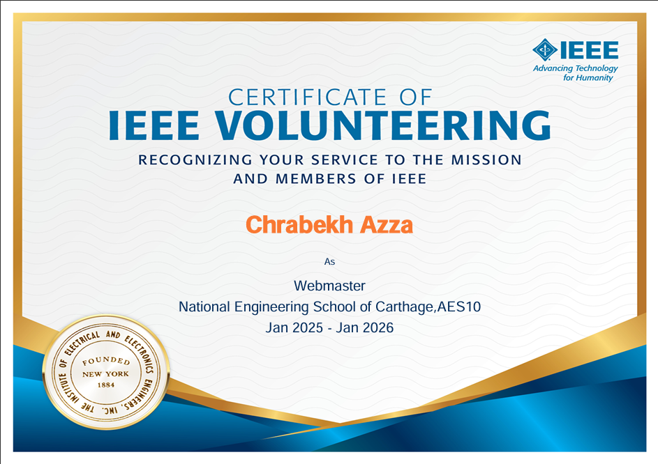 Volunteering certificate